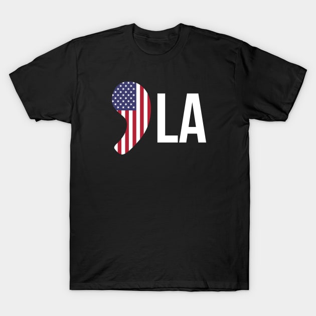 Comma La Shirt 2020 USA Flag Kamala Harris Quote T-Shirt by HeroGifts